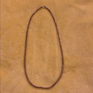 Silver and rose gold plated snake chain